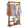 3-in-1 Clothes Hanging Rail Rack Rolling Garment Rack Laundry Bedroom Bathroom