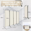 4-Panel Room Divider 188cm Folding Privacy Screen Portable Wall Divider for Home
