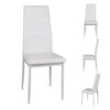 120cm Glass Dining Table 4 Chairs Faux Leather Kitchen Home Furniture Restaurant