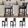1/2pcs Linen Bar Stools Breakfast Kitchen Chair Footrest High Stool Padded Seat