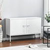 Metal Cabinet 2 Doors Storage Cupboard Console TV Stand File Box for Living Room