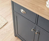 LANCASTER COMPACT SIDEBOARD CUPBOARD CABINET STORAGE UNIT DRAWERS SLATE BLUE