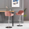 2 x Bar Stools Kitchen Breakfast Chairs with Swivel Gas Lift Adjustable Height