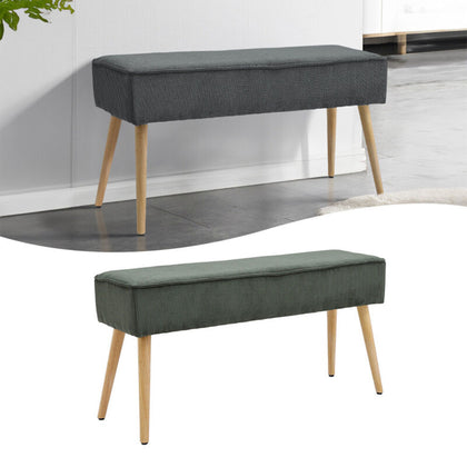 Soft Velveteen Stool Chair Footstool Padded Seat Upholstered Dining Room Bench