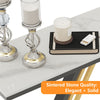 120cm Console Table Hall Marble Tabletop Geometric Base Accent Desk Storage