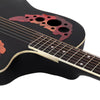 New 41 inch Cutawary Acoustic Guitar Spruce Top Grape Hole Round Back Black