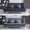 Leather Fabric Sofa Bed 3 Seater Couch Settee Recliner Double Sleeper Guest Bed