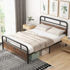 King Size Bed Frame w/ Headboard & Footboard Heavy-duty Metal Platform Bed Frame