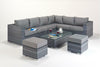 Modern Rattan Corner Sofa, Rattan Stools and Coffee Table Set - Garden Rattan