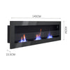 Bio Ethanol Fire BioFire Fireplace 2 Burner Heater Wall Mounted/Inset Install UK