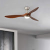 52" Reversible Ceiling Fan With LED Light 5 Speed Setting Remote Control Timer