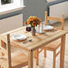 Small Natural Wooden Dining Table And 2 Chairs Set Kitchen Room Rustic Pine
