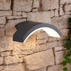 Curve Halo Modern IP54 LED Outdoor Security Wall Mounted Light White /Warm white
