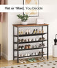 Shoe Rack Shoe Storage Organiser Unit with Flat & Slant Adjustable Shelf