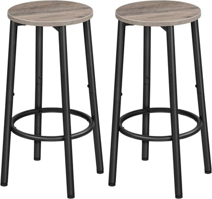 Set of 2 Breakfast Kitchen Chair 30 x 30 x 64 cm Pub Stools