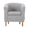 Velvet Linen Occasional Armchair Queen Anne Chair Lounge Oyster Wing Back Sofa