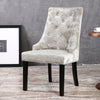 2pcs Knocker Dining Chairs Crushed Velvet Padded Ring Back Studded Dinner Seat