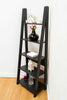 TAD | Riva Scandinavian Retro Ladder Bookcase Shelving Shelf Unit Black 5 Tier