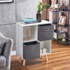 4 Storage Cube Modular Display Storage Cabinet Organiser with 2 Fabric Drawers