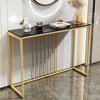 Slim Narrow Hallway Console Table Scratch-proof Marble Long Bar Table Gold Legs