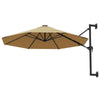 Wall-Mounted Parasol & Metal Pole Umbrella Patio Parasol Garden Umbrella