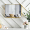 50/60/70cm Rectangular Wall Mirror 2 Ways Hanging Vanity Makeup Bathroom Decor