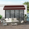 Outdoor Garden Awning Manual Canopy Patio Retractable Sun Shade Shelter350X300cm