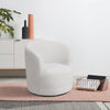 Teddy Velvet White Swivel Leisure Armchair Upholstered Sofa Chair Bedroom