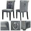 4 Pcs Velvet Dining Chair W/ Knocker Kitchen Chairs Upholstered Seat Ring Back