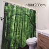 Fabric Shower Curtain Extra Wide Extra Long Standard With Hooks Ring 180X200Cm