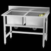 Commercial Freestanding Hand Wash Sink Stainless Steel Kitchen Basin Catering