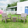 Garden Patio Coffee Table Chairs 3-Piece Outdoor Waterproof Plastic Furniture