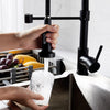 360° Rotation Swivel Tap Spray Mixer Kitchen Sink Mixing Taps Spring Neck Chr SP