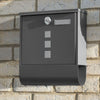 Outdoor Wall Mounted Mailbox Lockable Steel Mail Letter Post Secure Box Postbox