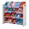 4Tier Kids Toy Bookcase Storage Organizer 16 Plastic Bins Bookshelf Space Saving