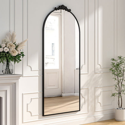 1.8m XL Window Garden Mirror Wall Mount Metal Frame Outdoor Indoor Floral Decor