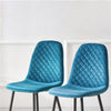 Dining Chairs 2/4/6pcs Modern Suede/Velvet Back Sturdy metal Legs Office/Cafe
