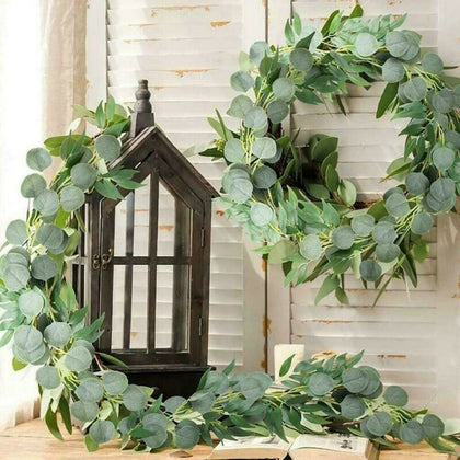 2m Artificial Eucalyptus Garland Hanging Rattan Vine Ivy Wedding Party Flower