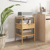 Bamboo Nightstand Bedside Table Modern Side Table Storage Cabinet w/Drawer