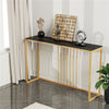 Gold Long Console Table Narrow Sofa Side Table Space-Saving fr Entryway Corridor