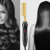 Electric Beard Hair Straightener Brush Comb Hair Flat Curling Iron Heated Hot UK