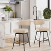 Set of 2 Bar Stools 360° Swivel Padded Counter Height Chair Kitchen Dining Stool