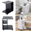 Mobile Sofa Side Table Wooden Laptop Desk Small Coffee Table Storage Shelves