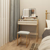 Dressing Table Vanity Set with Adjustable LED Light and Mirror Padded Stool