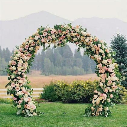 Large Metal Round Circle Wedding Arch Frame Backdrop Free Standing Events Sturdy