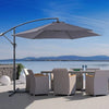Garden Sun Parasol Umbrella Outdoor Adjustable Round Top Beach Sun Shade 3M Grey
