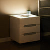 2/3 Drawers LED Bedside Tables Cabinets Wireless Charging Bedroom Furniture