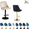 2 x Velvet Swivel Breakfast Bar Kitchen Island Stools Chair Gas Lift 5 Colours