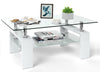 Glass Coffee Table With Storage Modern Living Room Furniture Tea Coffee Table