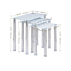 Nest of 3 Tempered Glass Nested Tables Side End Lamp Sofa Tables Living Room